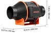 VEVOR 101,6 mm wentylator kanałowy z regulacją, 349 m³/h – Podgląd zdjęcia produktu 8