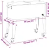 vidaXL Chladiaci vozík s kolieskami červený 92x43x89 cm Náhľad obrázku produktu 8