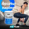 A woman is doing squats with weights, with a container of Weider Collagen powder next to her. The text "Športuj naplno!" is overlaid on the image. Produktbild-Vorschau