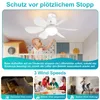 Cichy wentylator sufitowy z oświetleniem E27 40 W, lampa Podgląd zdjęcia produktu 3