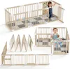 Parc pour bébé XMTECH, pliable, en bois, 8 éléments, Voir les images du produit 1