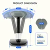 Diagram showing product dimensions and specifications of an ergonomic stool. Anteprima dell’immagine prodotto