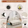 Trzyosobowa sofa rozkładana Merax z uchwytami na kubki, Podgląd zdjęcia produktu 11