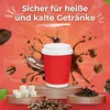 Riffelbecher 300ml Rot 1000 Stück Doppelwand Pappbecher Produktbild-Vorschau 4