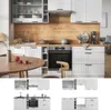 Küchenzeile Vicco Fame-Line Weiß Landhaus/Weiß 235 cm ohne Produktbild-Vorschau 3