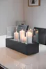 VIVANNO Windlicht Fiberglas CANDELITO Rechteckig, Anthrazit Produktbild-Vorschau 4