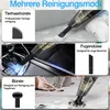 Collage of images showing different cleaning modes and attachments for a handheld vacuum cleaner. Produktbild-Vorschau