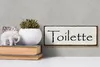 Holzschild Hinweis 27x10cm Toilette Produktbild-Vorschau 5