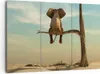 Bild auf Leinwand - Leinwandbild - 3 Teile - Elefant Produktbild-Vorschau 1