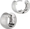 Paar 925er Sterlingsilber Klappcreolen Ohrringen 14mm Matt Produktbild-Vorschau 2
