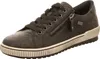 A single black leather sneaker with a zipper detail is shown against a white background. Produktbild-Vorschau
