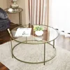 VASAGLE stolik kawowy ze złotą żelazną ramą Ø84 x 45,5 cm Podgląd zdjęcia produktu 13
