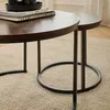 CALICOSY - Lot de 2 Tables Basses Gigognes Rondes L70 cm - Voir les images du produit 3