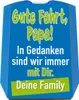 Parkscheibe mit Spruch - Gute Fahrt Papa! Deine Family als Produktbild-Vorschau 1