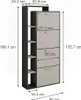 Scarpiera Vicco Orlando Antracite/grigio 80 x 166.1 cm con Anteprima dell’immagine prodotto 2