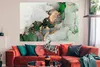 MuchoWow® Poster Marmor - Gold - Grün - Luxus 180x120 cm - Produktbild-Vorschau 2