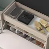 Garderoben-Set mit Wandpaneel & Schuhbank & Spiegel & Produktbild-Vorschau 2
