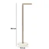 A freestanding toilet paper holder with a marble-effect base and a gold-colored arm. Podgląd zdjęcia produktu