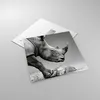 Bilder auf glas - Einteilig - Nashorn Monochrom Tier - Produktbild-Vorschau 2