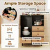 KOMFOTTEU Mobile buffet con 1 armadio, 1 ripiano e 4 Anteprima dell’immagine prodotto 4