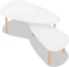 vidaXL 2-tlg. Couchtisch-Set Massivholz Kiefer Weiß Produktbild-Vorschau 5