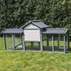 NYVI Hasenstall mit Auslauf - XXL Kleintierstall mit Gehege Produktbild-Vorschau 11