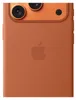 A close-up of the back of an orange iPhone case with the Apple logo embossed in the center. Náhľad obrázku produktu