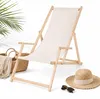 Mucola Strandstuhl mit Armlehnen Strandliege Holz Produktbild-Vorschau 1
