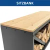 DanDiBo Houtopslagrek voor de kachel, binnen, met zitbank, Productafbeelding-voorbeeld 4