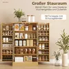Mobiletto da cucina HOMCOM in rattan con ripiani per Anteprima dell’immagine prodotto 4