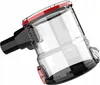 A close-up, angled view of a vacuum cleaner dustbin with a red accent. Produktbild-Vorschau