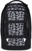 A black backpack with a blurry face pattern. Produktbild-Vorschau