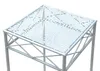 DanDiBo Blumenhocker Weiß Metall Eckig 60 cm Blumenständer Produktbild-Vorschau 4