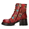 LAURA VITA Stiefelette Kleo 02 rouge Leder-Textilmix rot Produktbild-Vorschau 6