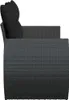 vidaXL Gartensofa mit Kissen 2-Sitzer Schwarz Poly Rattan Produktbild-Vorschau 5