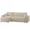 A beige sectional sofa is shown against a white background. Voir les images du produit