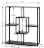 Scaffale da parete HAKU nero - metallo, L/A/P: 60x70x18 cm Anteprima dell’immagine prodotto 2