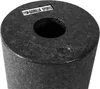 A close-up, top-down view of a black foam roller with a hole in the center. Produktbild-Vorschau