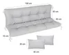 Hollywoodschaukel Auflage, 150x50x50, Grau, Produktbild-Vorschau 2