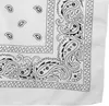 Bandana Tuch Paisley Muster 02 weiß schwarz quadratisches Produktbild-Vorschau 2