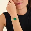 ROSEFIELD Damenuhr Heirloom Smaragd-GrŸn Gold eckig Produktbild-Vorschau 2