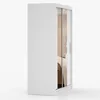 Schwebetürenschrank Kleiderschrank  Schrank 120cm Weiß/Weiß Produktbild-Vorschau 3