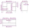 vidaXL Skříňka pod umyvadlo dub černý 80x33x60 cm materiál Náhled obrázku produktu 7