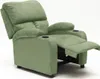 A green recliner chair with the footrest extended, shown against a white background. Voir les images du produit