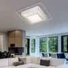 LED Deckenlampe, Chrom, verspiegelt, quadratisch, satiniert Produktbild-Vorschau 2