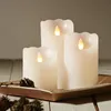 LED Echtwachs-Kerze ''Glow'', weiß,7.5x15cm, Timer, Produktbild-Vorschau 8