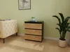 Komoda - 3 zásuvky - 70 cm - Černá - Dub Craft Gold - Náhled obrázku produktu 2