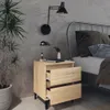 vidaXL Stolik nocny dąb sonoma 40x35x50 cm materiał Podgląd zdjęcia produktu 6