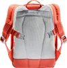The back of an orange backpack. Voir les images du produit