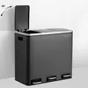 CALICOSY - Schwarzer Treteimer mit 3 Behältern, 18L Produktbild-Vorschau 6